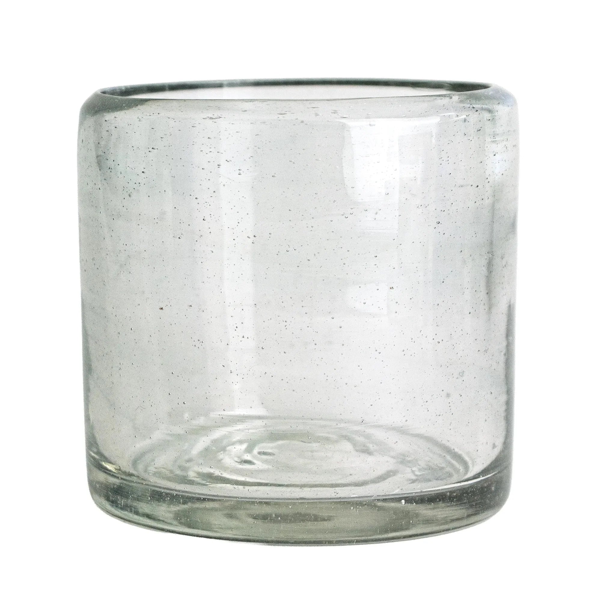 500ml - Florencia Vaso de vidrio soplado artesanal - Frasco Transparente - Hecho a mano