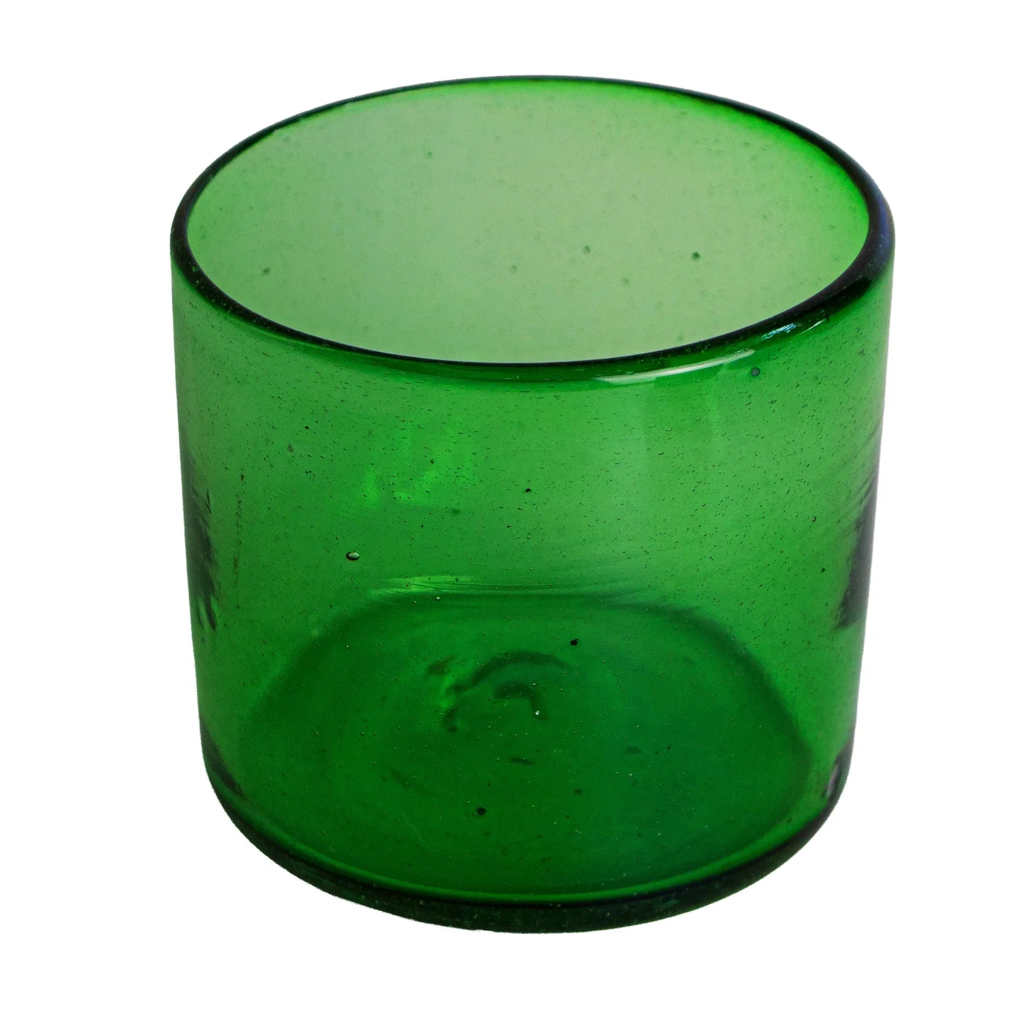 500ml - Florencia Vaso de vidrio soplado artesanal - Frasco Verde - Hecho a mano
