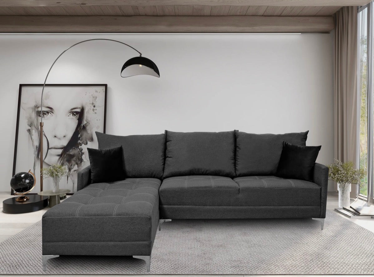 Sala Esquinera El Bazar Store Caslon lino Gris Oxford 260x180 cm