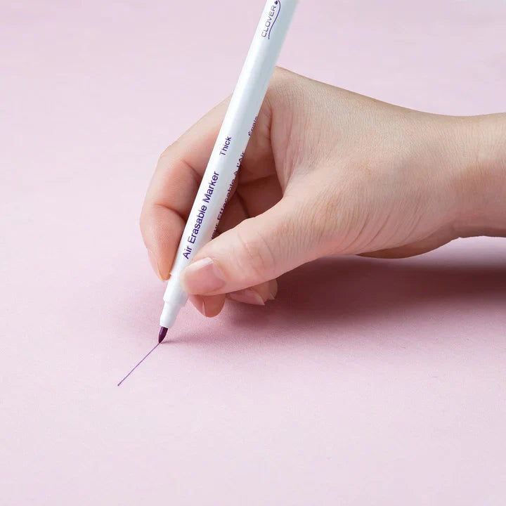 Marcador borrable con aire Morado Grueso Clover