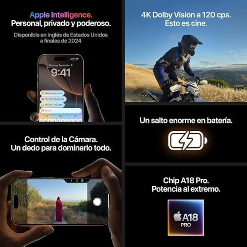 Apple iPhone 16 Pro, Titanio  semi nuevo desbloqueado