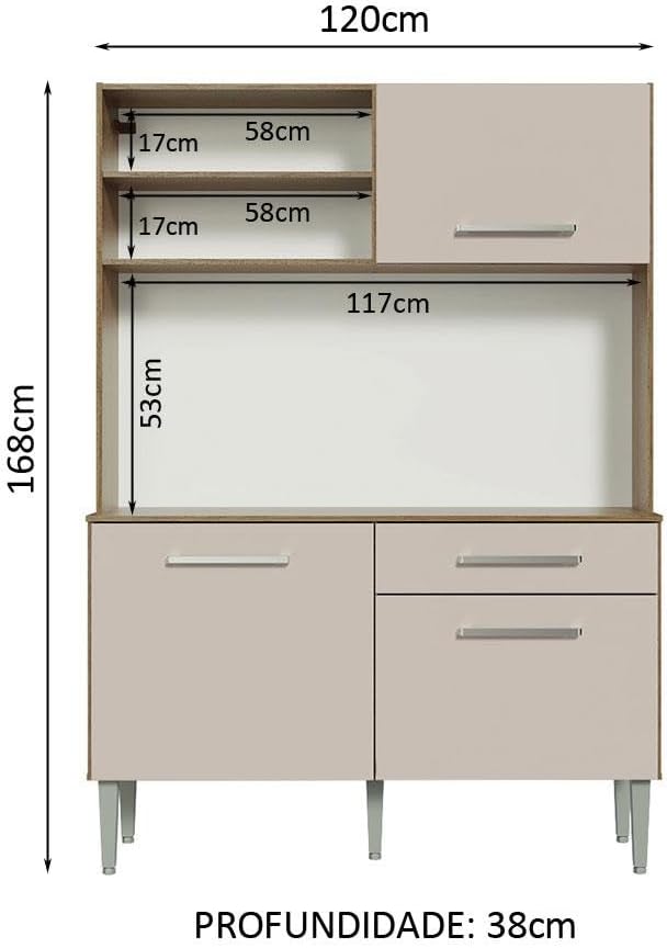 Madesa Mueble de Cocina Compacto 120cm