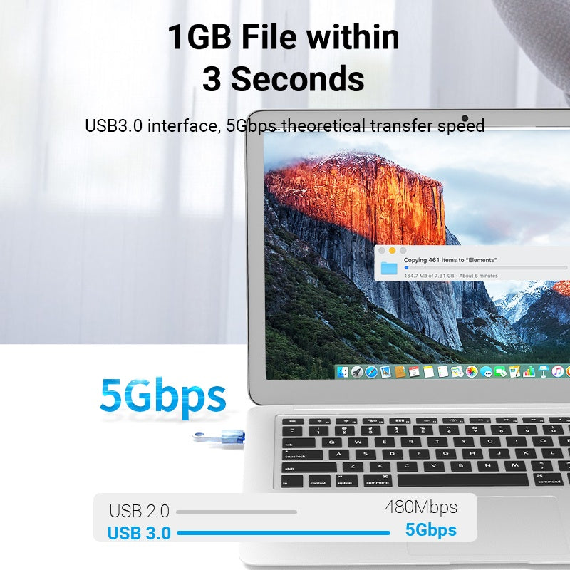 Vention Tipo C A USB 3.0 OTG Adaptador Macho Hembra Llavero