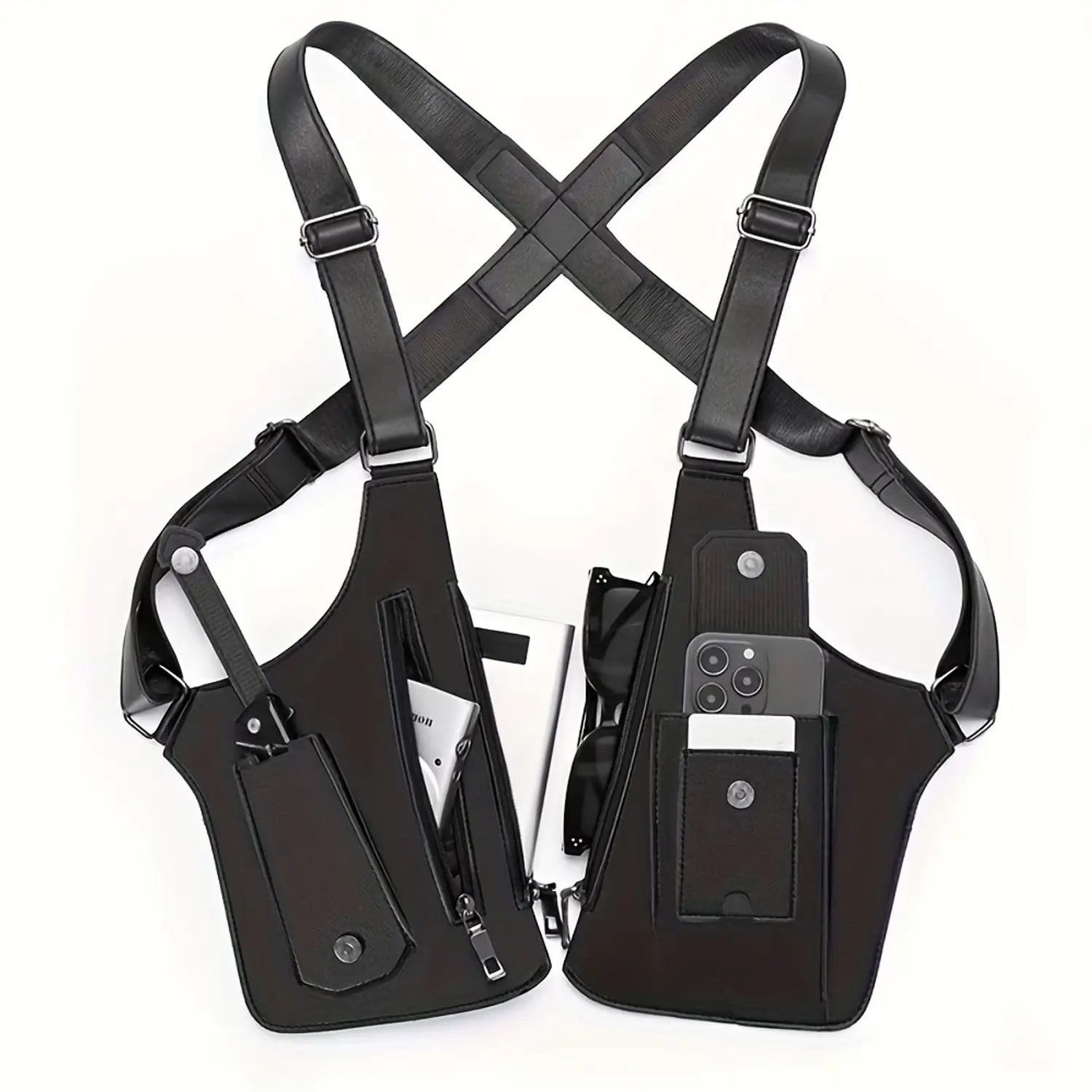 Chaleco multifuncional mochila de hombro doble