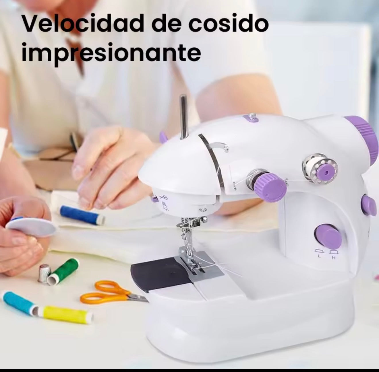 Máquina de coser portátil eléctrica de casa