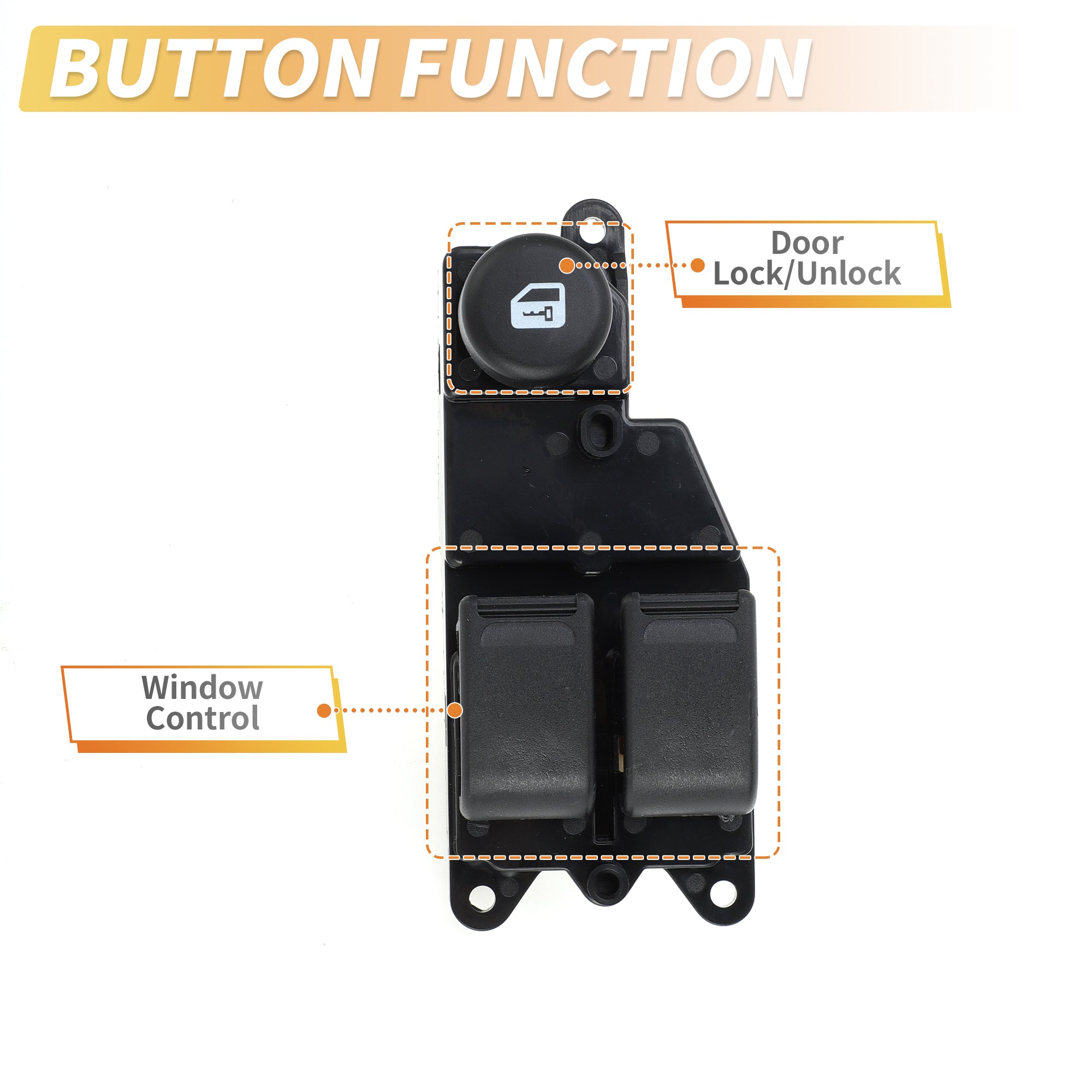 Interruptor de ventana eléctrica del lado del conductor delantero izquierdo para Suzuki Ignis 2002-2008