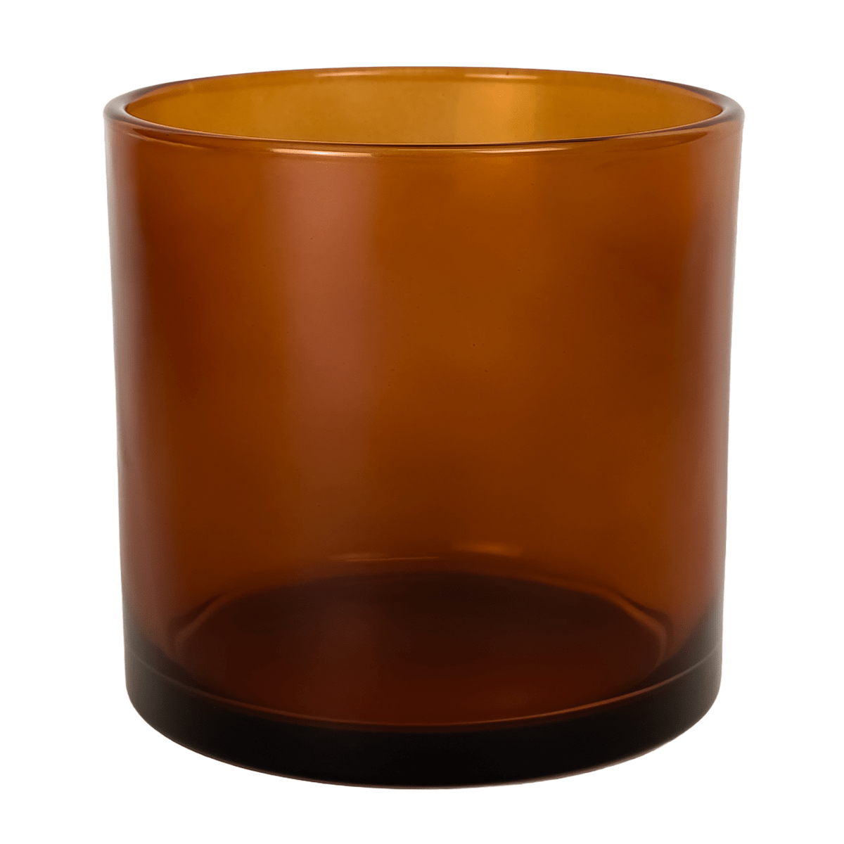 560ml - Mónaco Vaso de vidrio para velas - Frasco Ámbar Oscuro Transparente