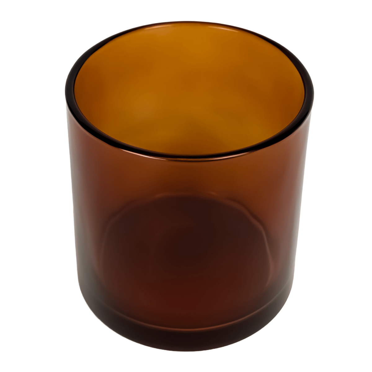 560ml - Mónaco Vaso de vidrio para velas - Frasco Ámbar Oscuro Transparente