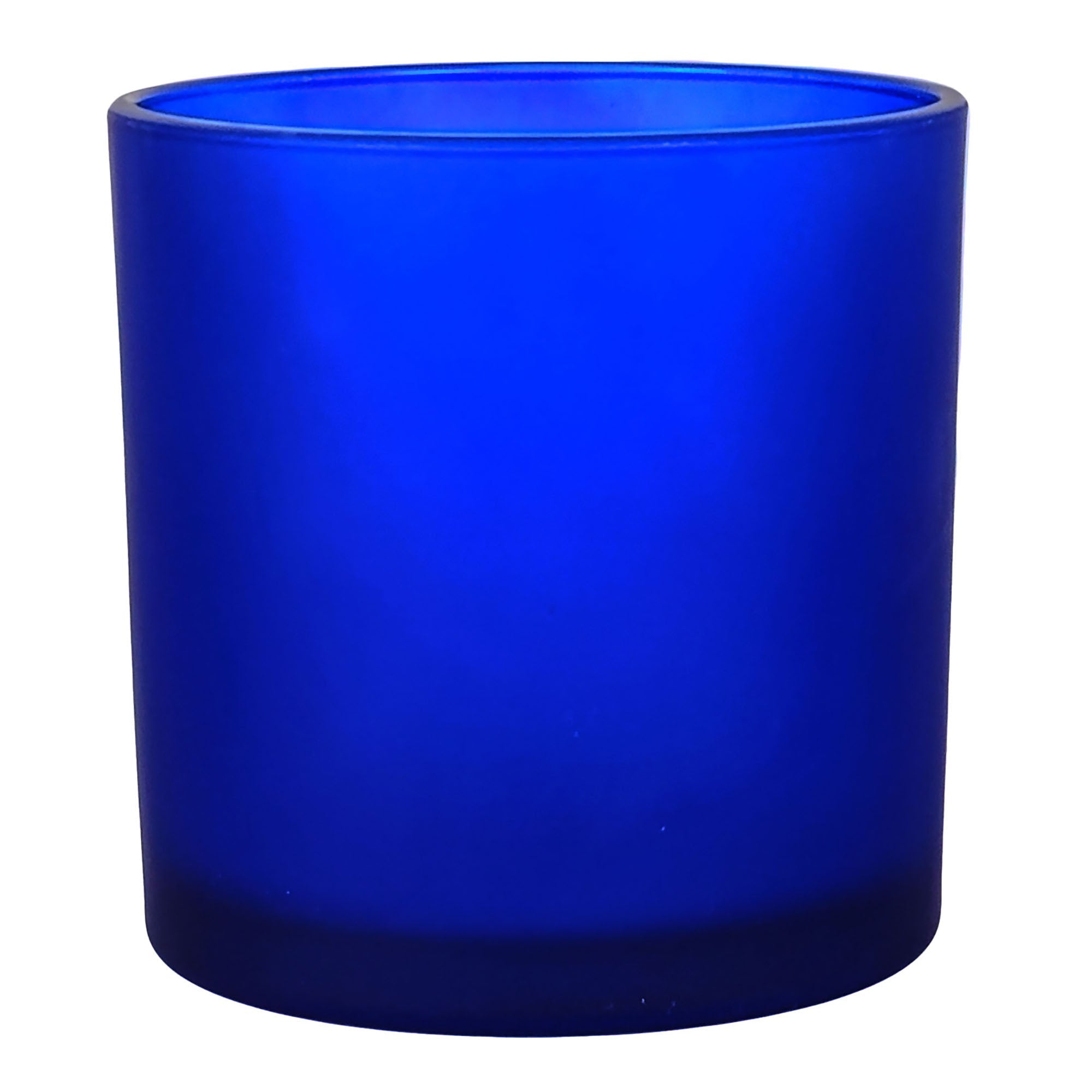 560ml - Mónaco Vaso de vidrio para velas - Frasco Azul Satinado