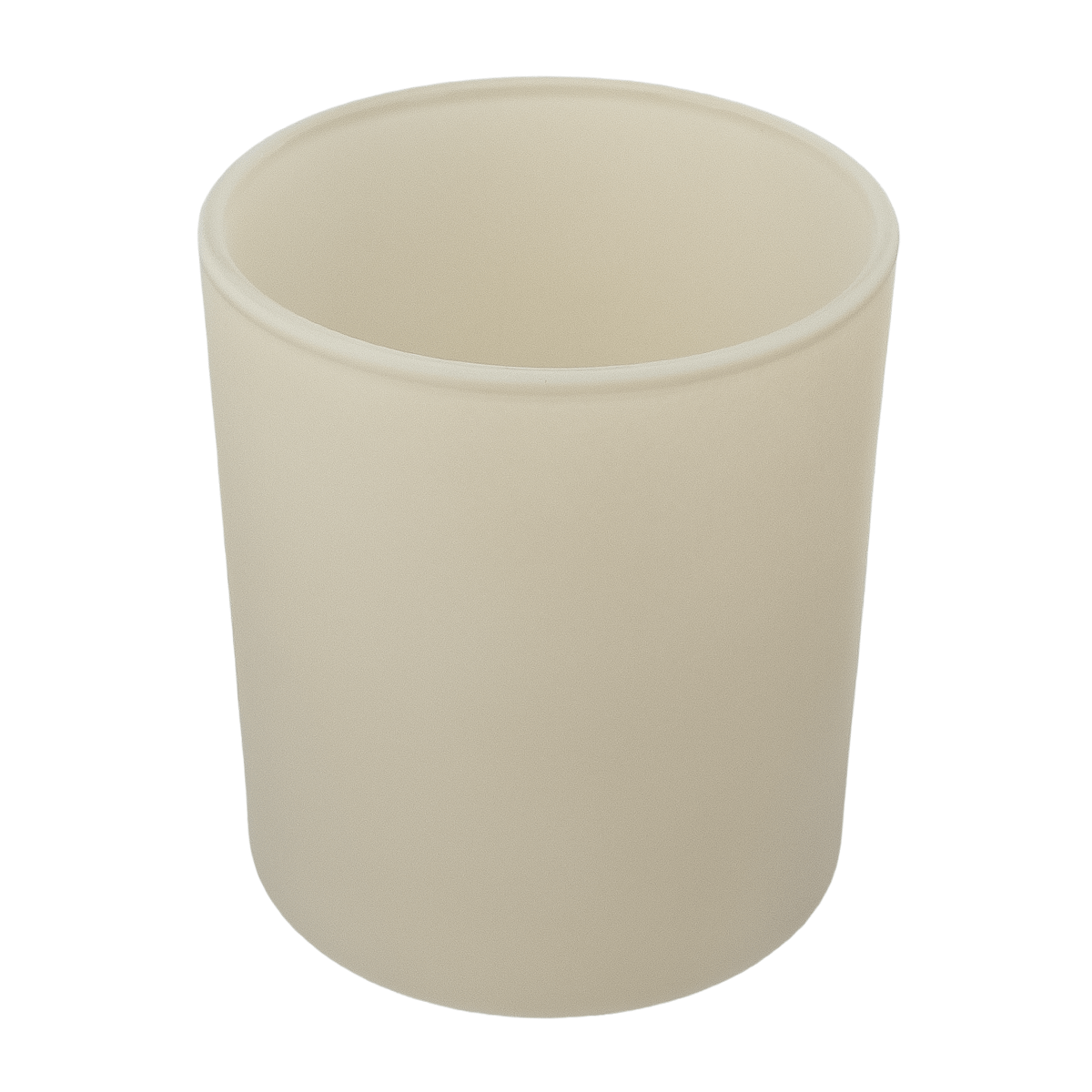 560ml - Mónaco Vaso de vidrio para velas - Frasco Beige Crema Mate