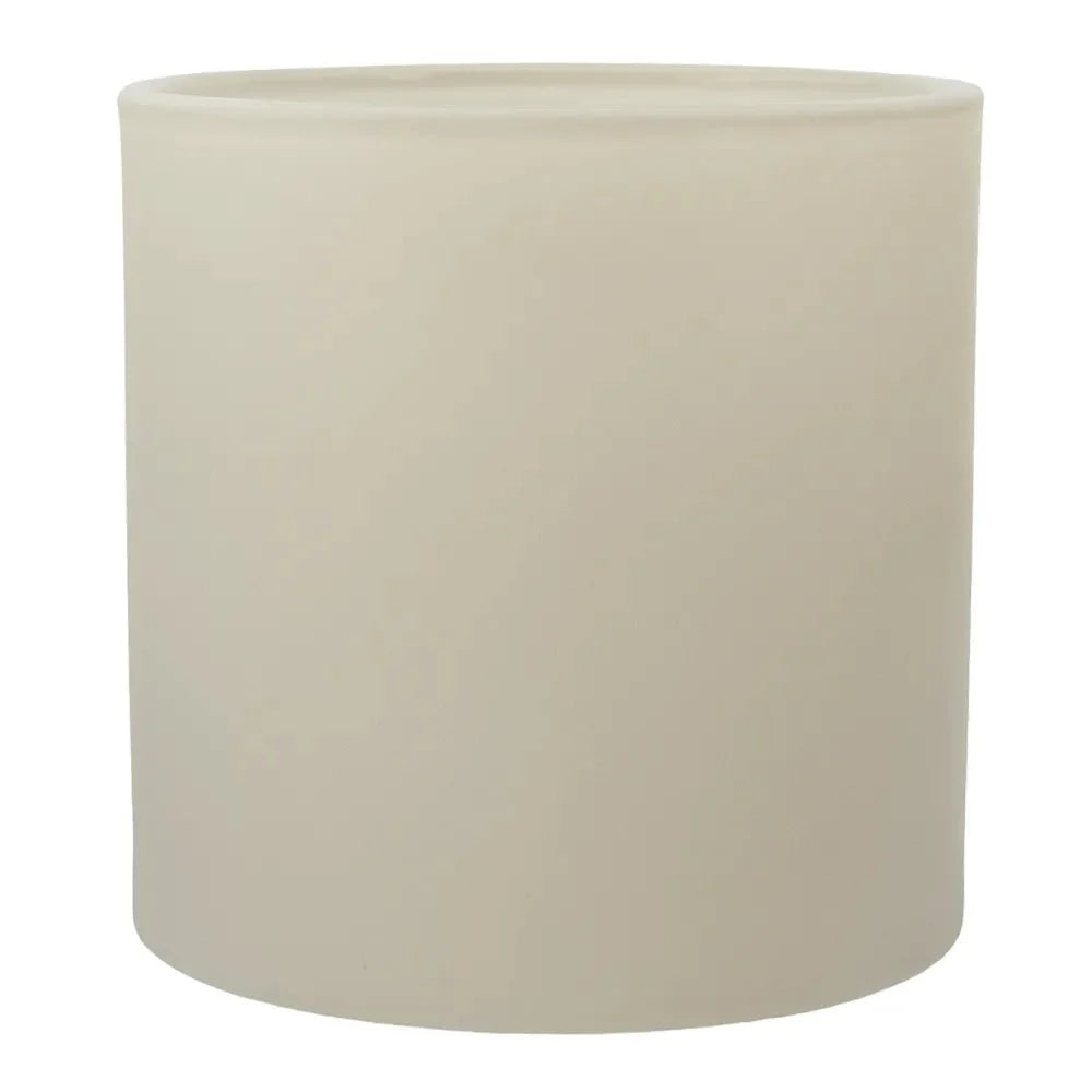 560ml - Mónaco Vaso de vidrio para velas - Frasco Beige Crema Mate