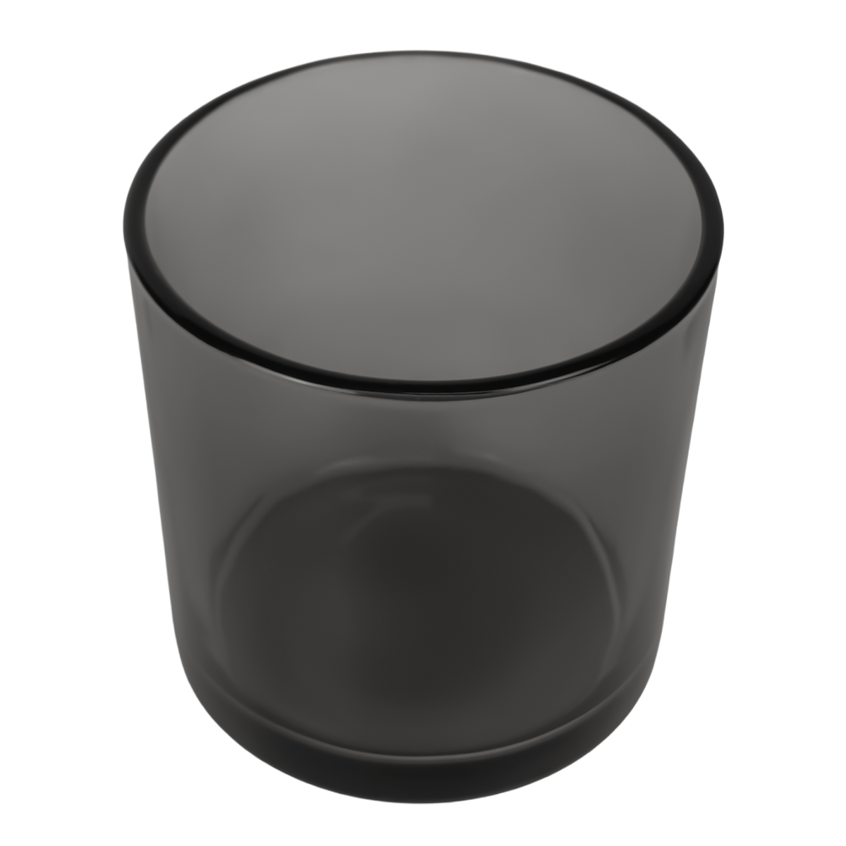 560ml - Mónaco Vaso de vidrio para velas - Frasco Gris Transparente