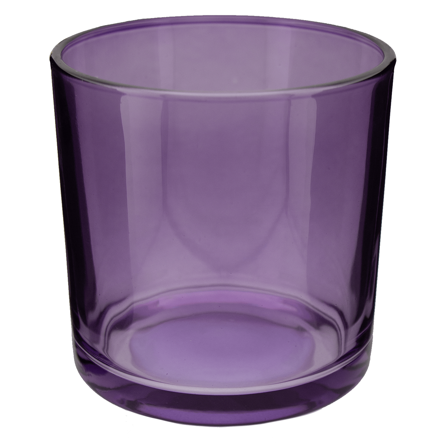 560ml - Mónaco Vaso de vidrio para velas - Frasco Morado Claro Transparente
