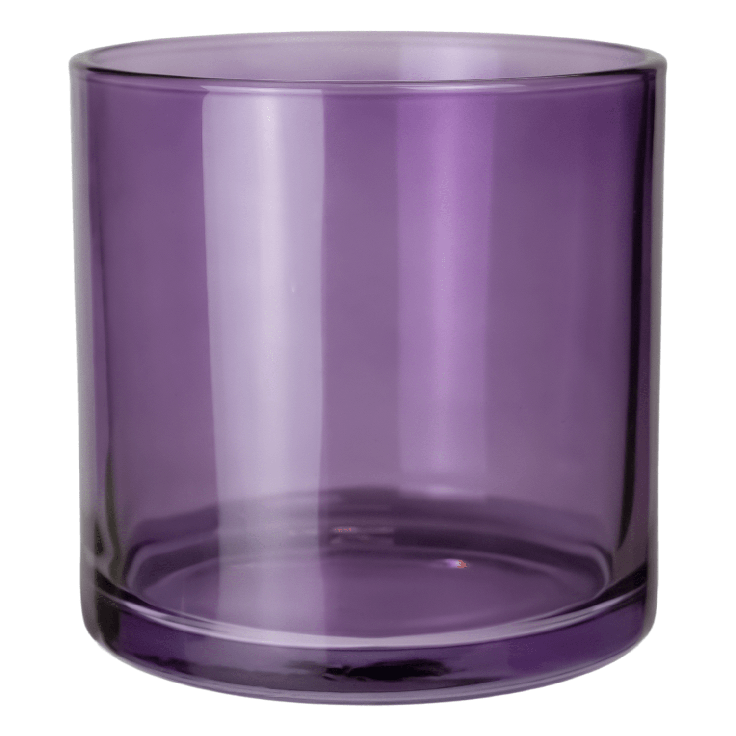 560ml - Mónaco Vaso de vidrio para velas - Frasco Morado Claro Transparente
