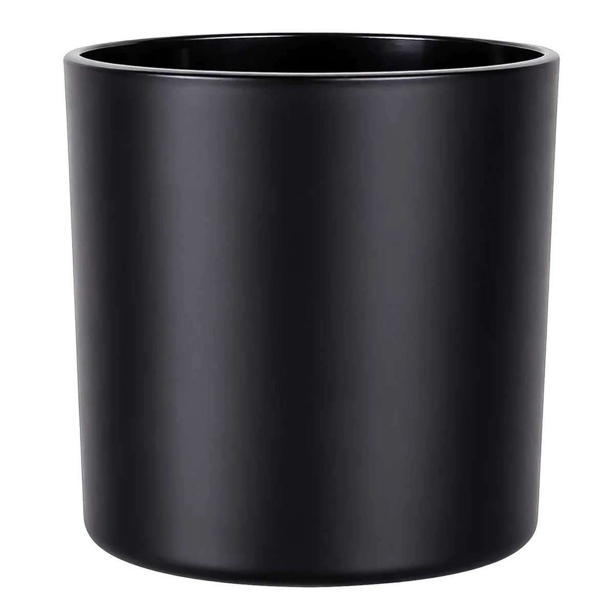 560ml - Mónaco Vaso de vidrio para velas - Frasco Negro Mate