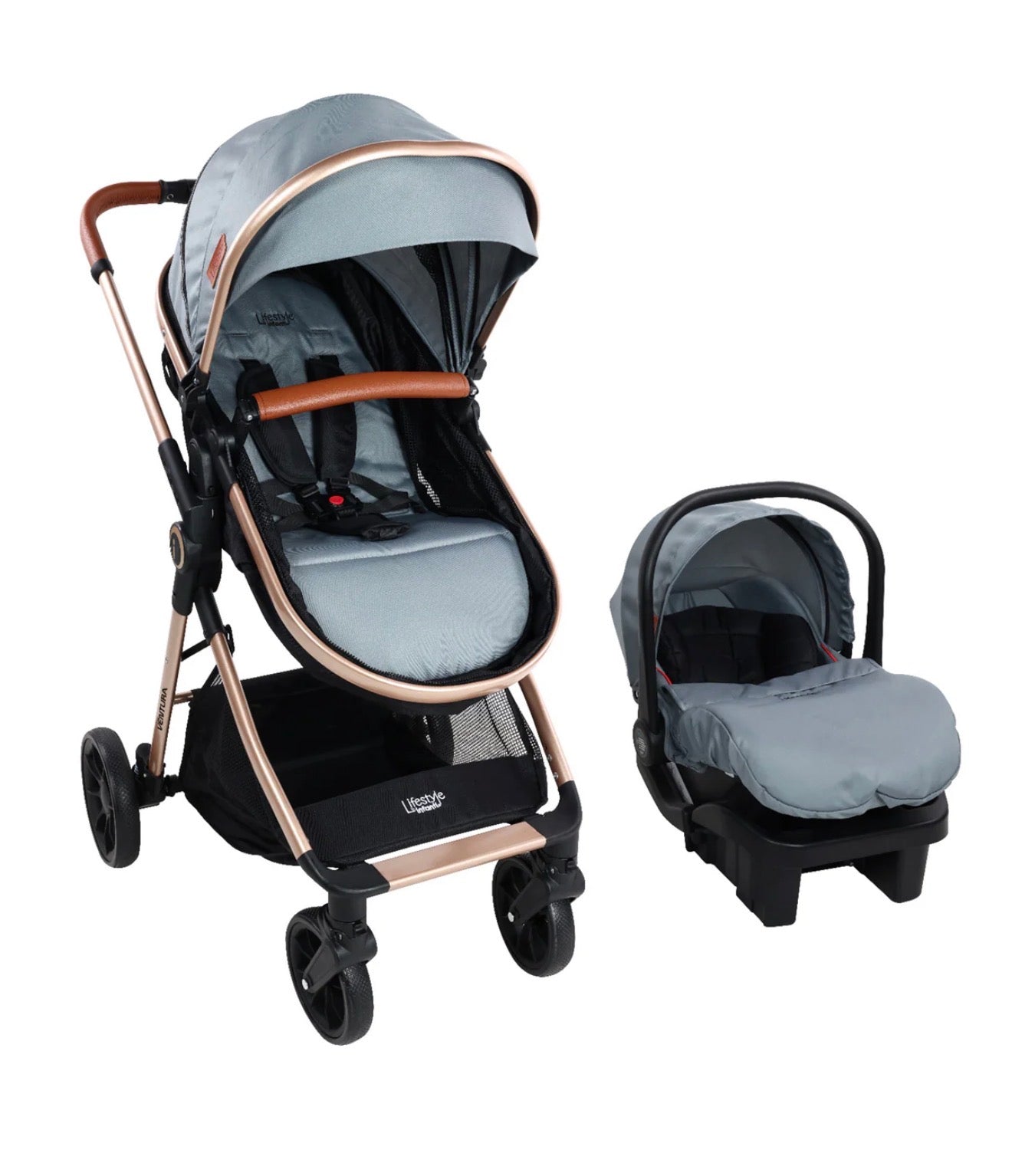 Carriola Travel System Con Base Ventura Lifestyle By Infanti Color Gris