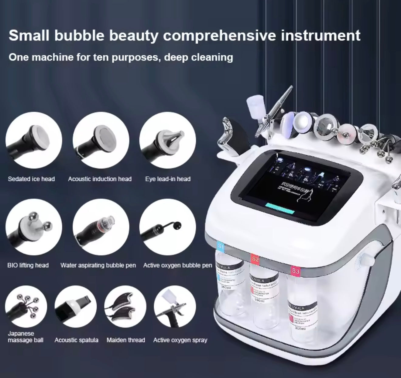 10 en 1  equipo de dermoabrasión Facial