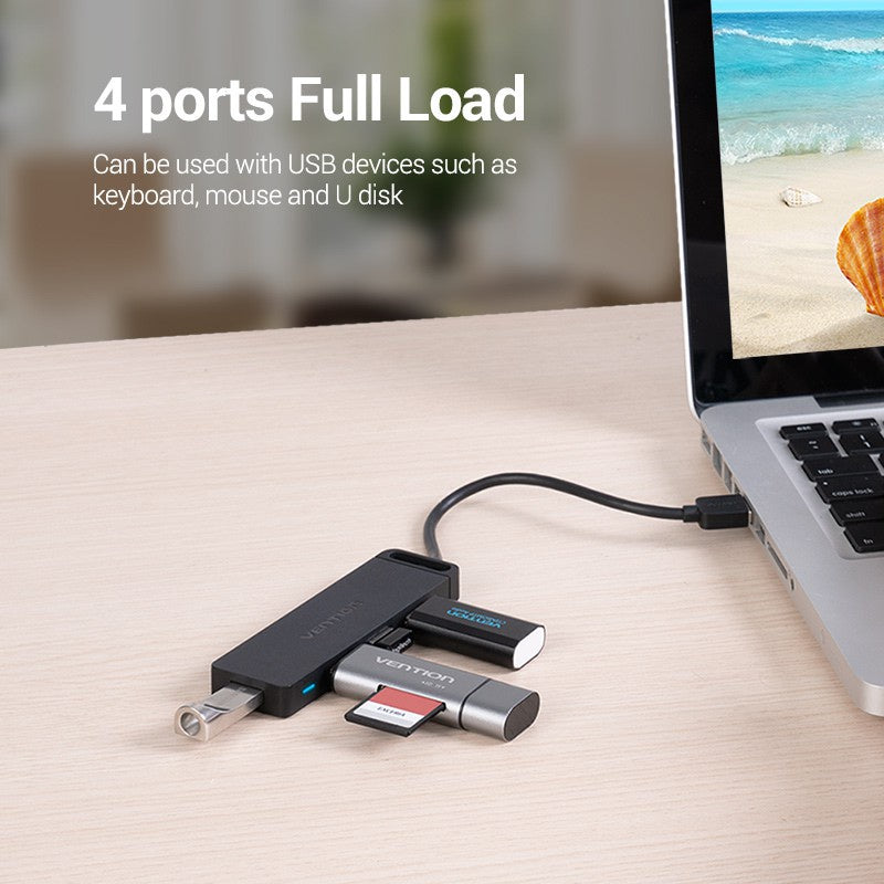 Vention USB 3.0 Hub 4 Puertos Adaptador Multi Divisor De Alta Velocidad