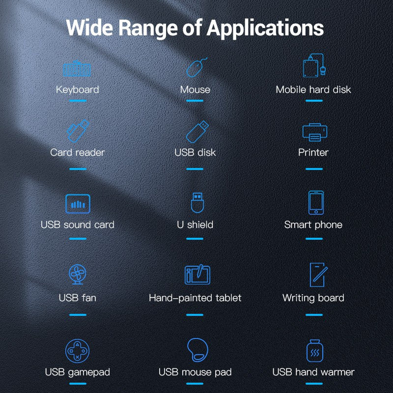 Vention USB 3.0 Hub 4 Puertos Adaptador Multi Divisor De Alta Velocidad