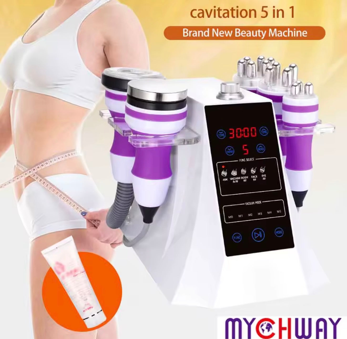 en 1 máquina de belleza de elevación de piel RF de vacío de cavitación de unoisetion