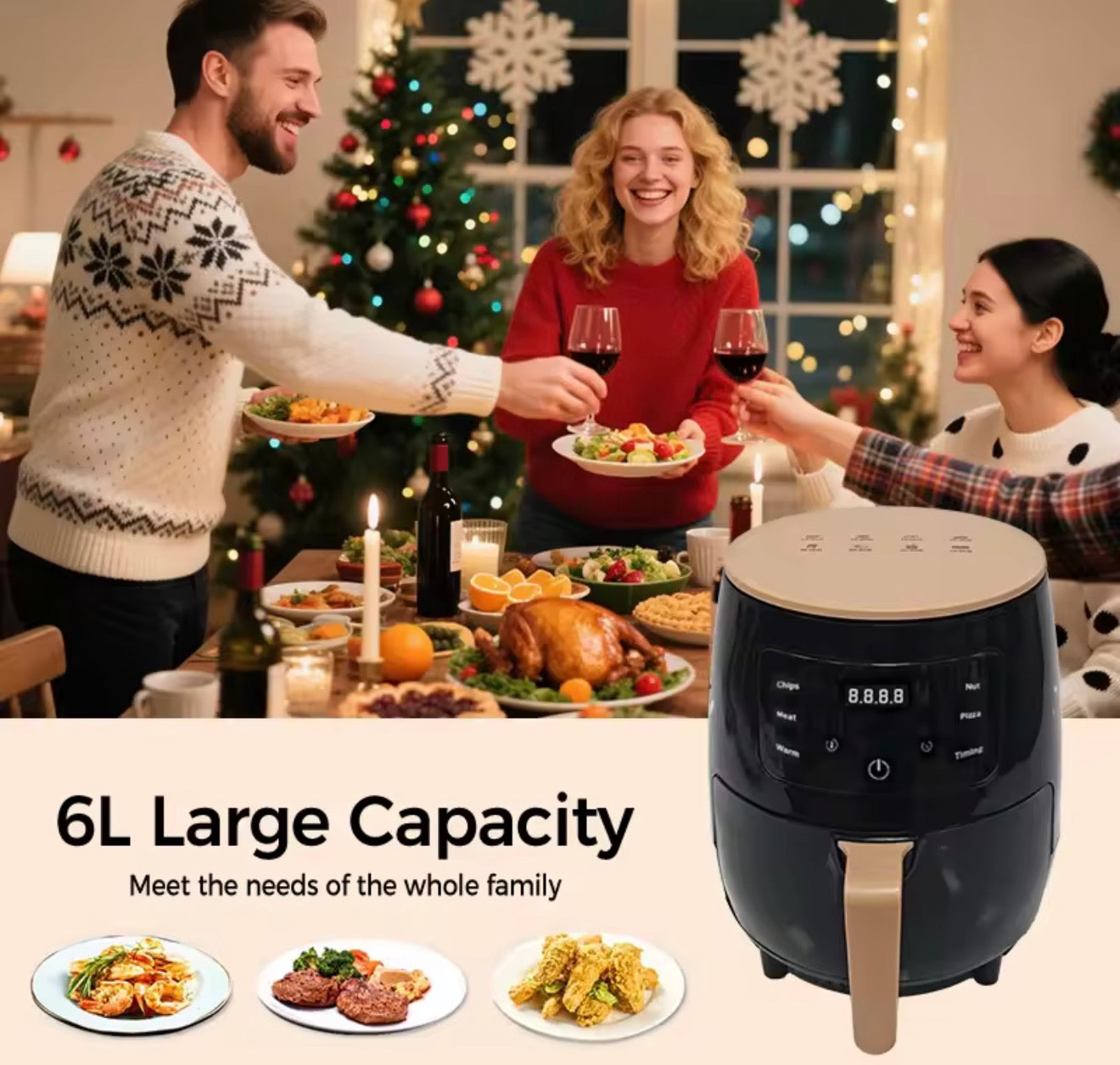 Freidora de aire multifuncional