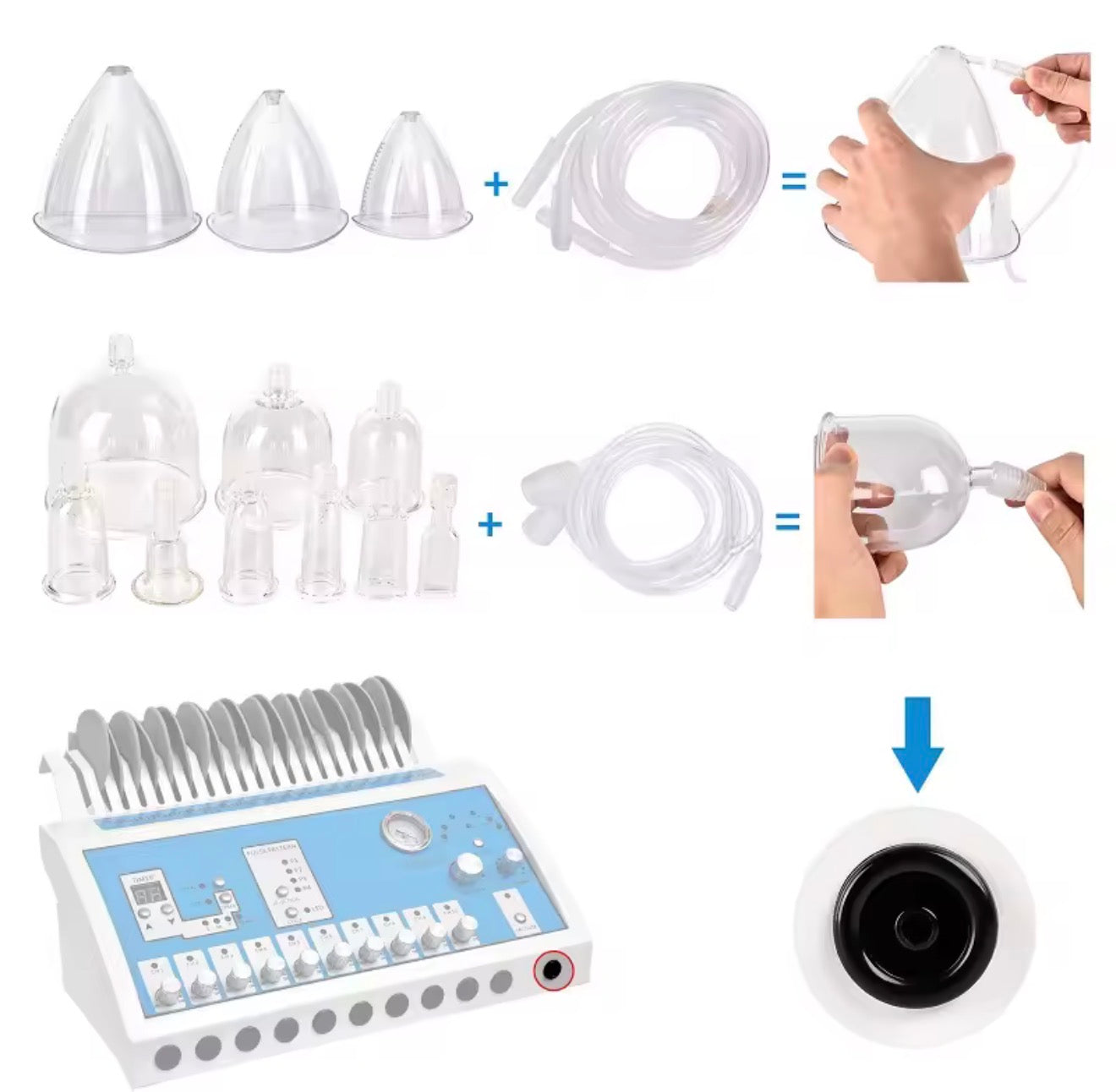 Máquina de terapia de masaje al vacío, bomba de agrandamiento, de senos y gluteos