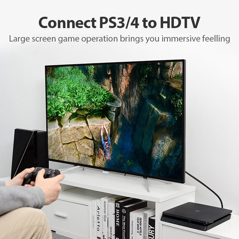 Vention Cable HDMI 2.0 4k 3D Metal Caso Chapado En Oro Para TV