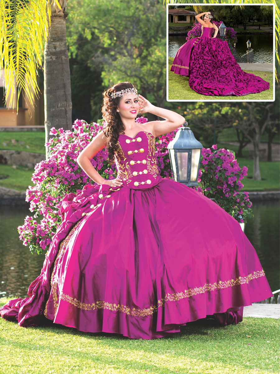 Vestido de Mujer El General CH-01 en 100% Poliéster Color Oro 600018