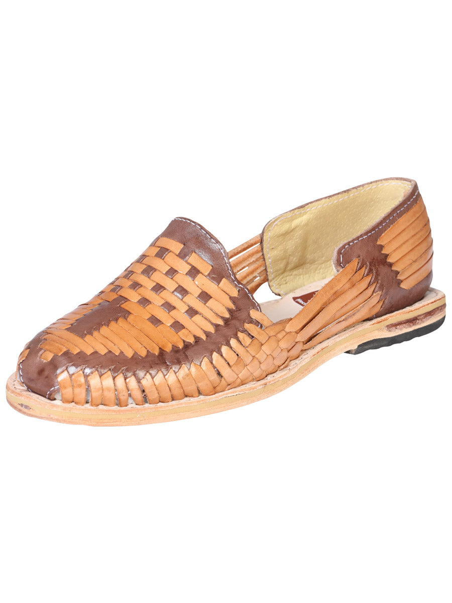 Huarache Mocasín de Hombre Mis XV Primaveras en Piel Color Miel/Café 602393