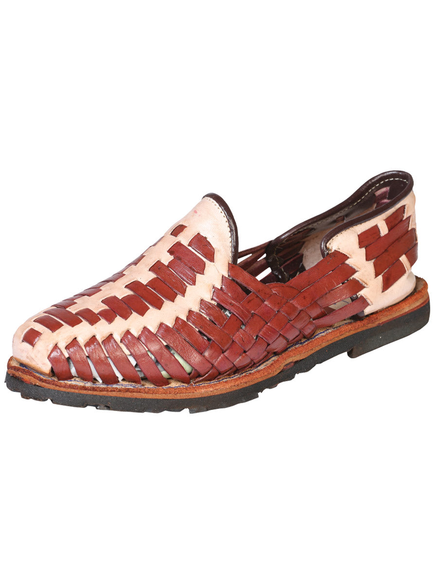 Huarache Mocasín de Hombre Mis XV Primaveras en Piel Color Natural/Shedron 602394