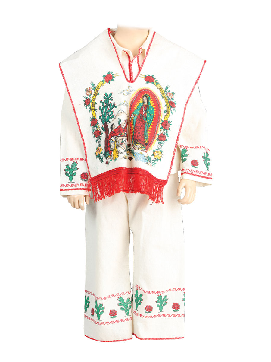 Traje México Artesanal Virgen/juan Diego Cambaya 100% Algodón Natural Virgen/juan Artesanal en CAMBAYA 100% Algodón Color Natural 602537