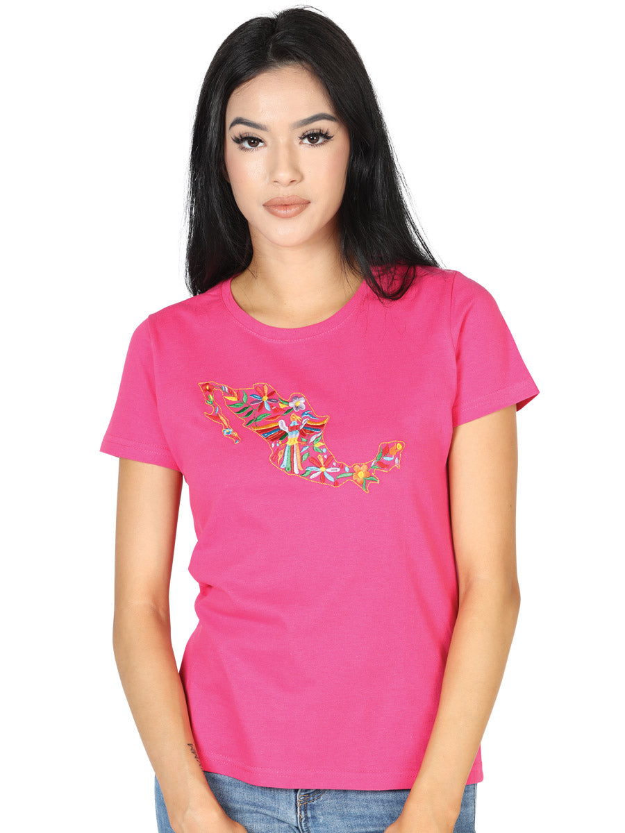 Playera de Mujer México Artesanal LCBM5 Bordada Artesanal 602752
