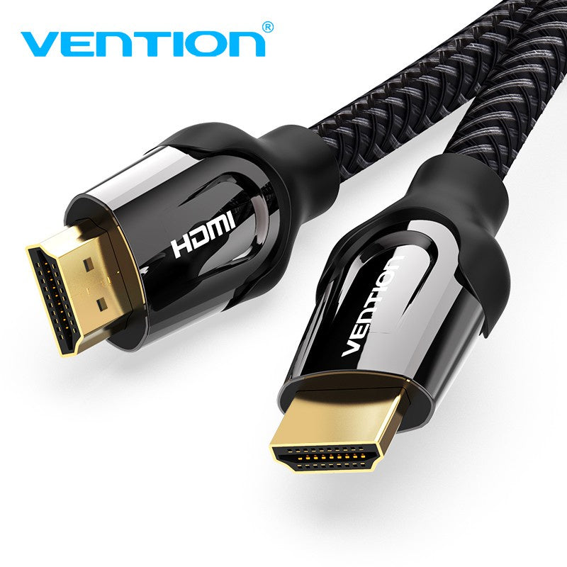 Vention Cable HDMI 2.0 4k 3D Metal Caso Chapado En Oro Para TV