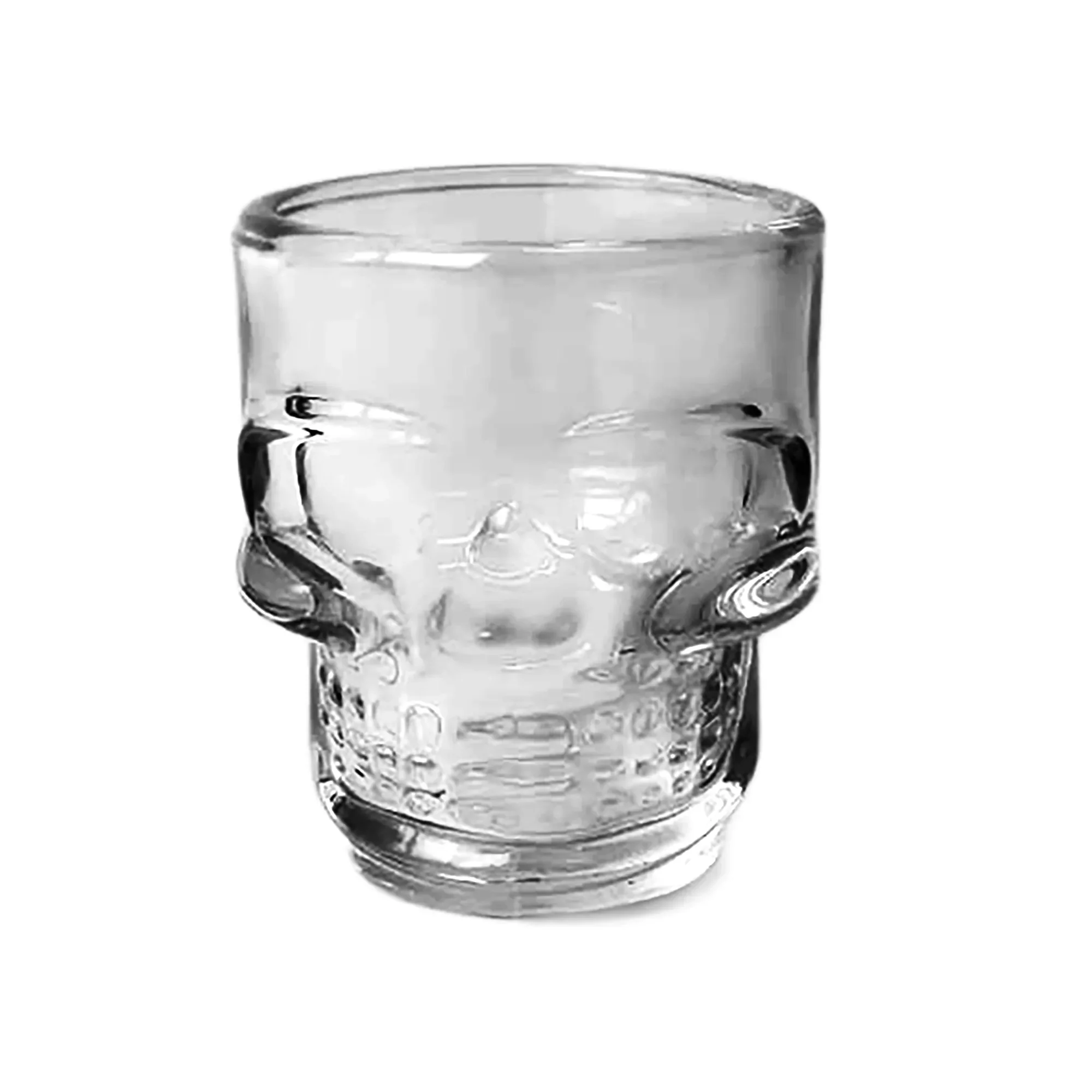 60ml - Mónaco Vaso Calavera de vidrio para velas - Frasco Transparente