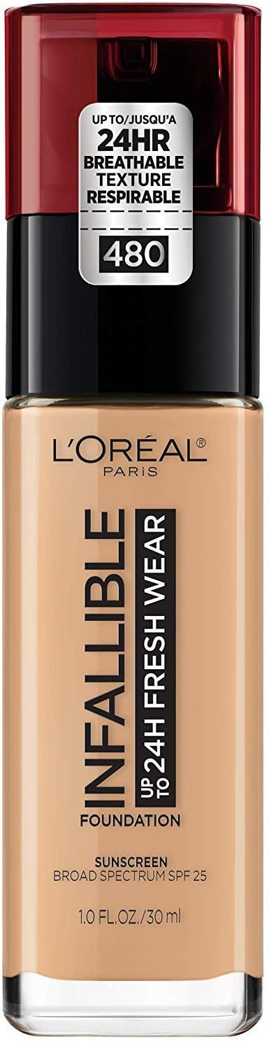 LOREAL INFALLIBLE 24H FRESH WEAR SPF 25 FOUNDATION #480 30ml