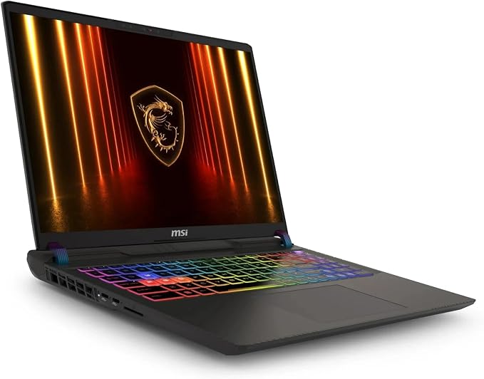 msi Vector 16 HX AI 16 pulgadas 2560 x 1600 240Hz visualización portátil para juegos, AMD Ryzen 9 8940HX (16 núcleos, 2.4-5.3 GHz), NVIDIA RTX 5070 Ti 12GB GDDR7, 32GB RAM, 1TB NVMe SSD, Windows 1 1