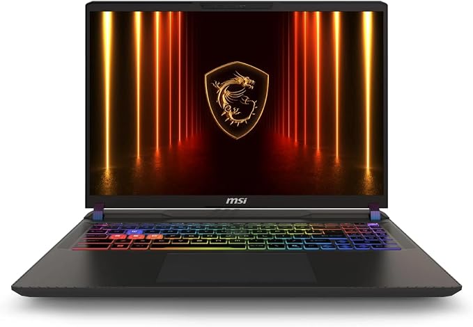 msi Vector 16 HX AI 16 pulgadas 2560 x 1600 240Hz visualización portátil para juegos, AMD Ryzen 9 8940HX (16 núcleos, 2.4-5.3 GHz), NVIDIA RTX 5070 Ti 12GB GDDR7, 32GB RAM, 1TB NVMe SSD, Windows 1 1