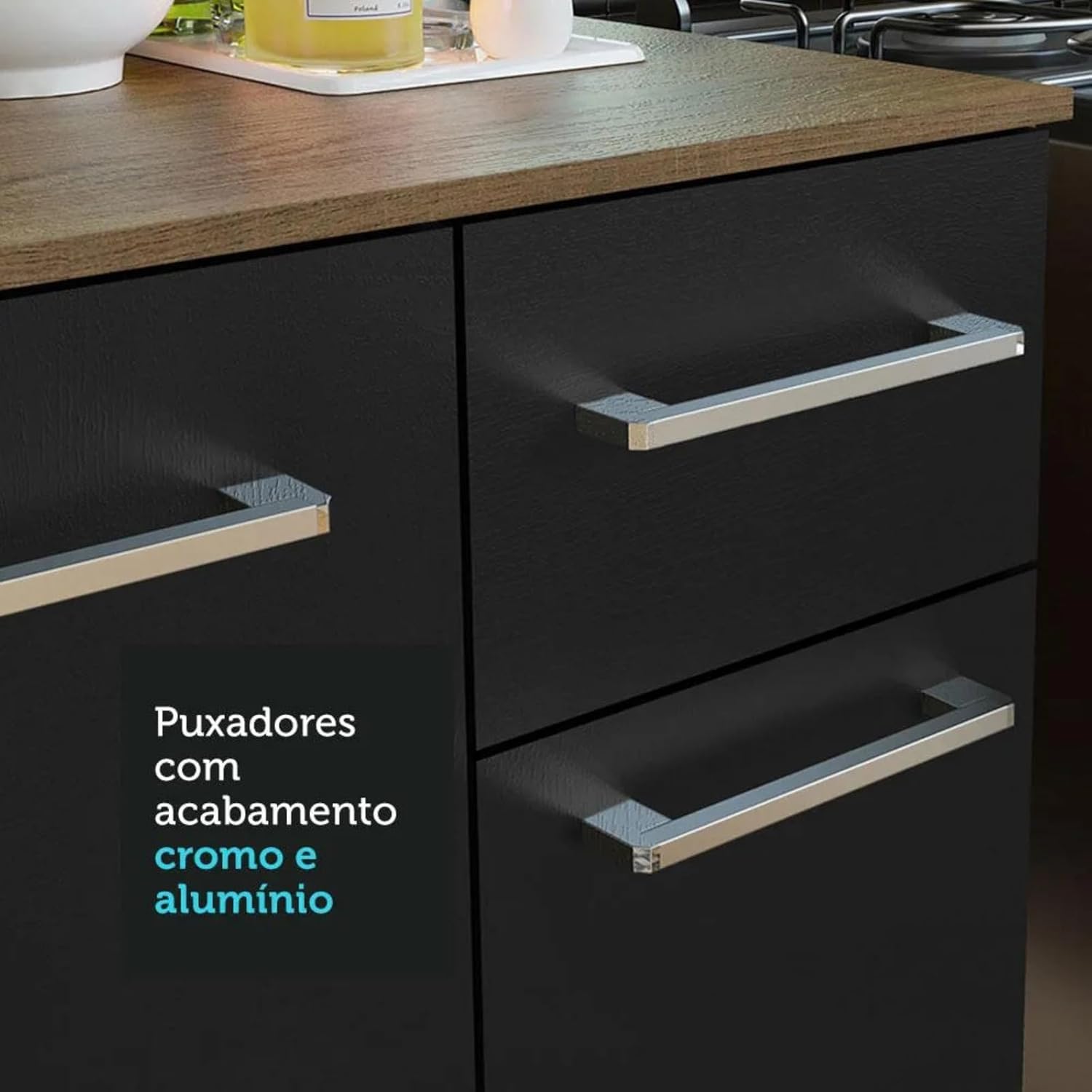 Alacena de Cocina Modular con Estantes Abiertos y Gabinetes