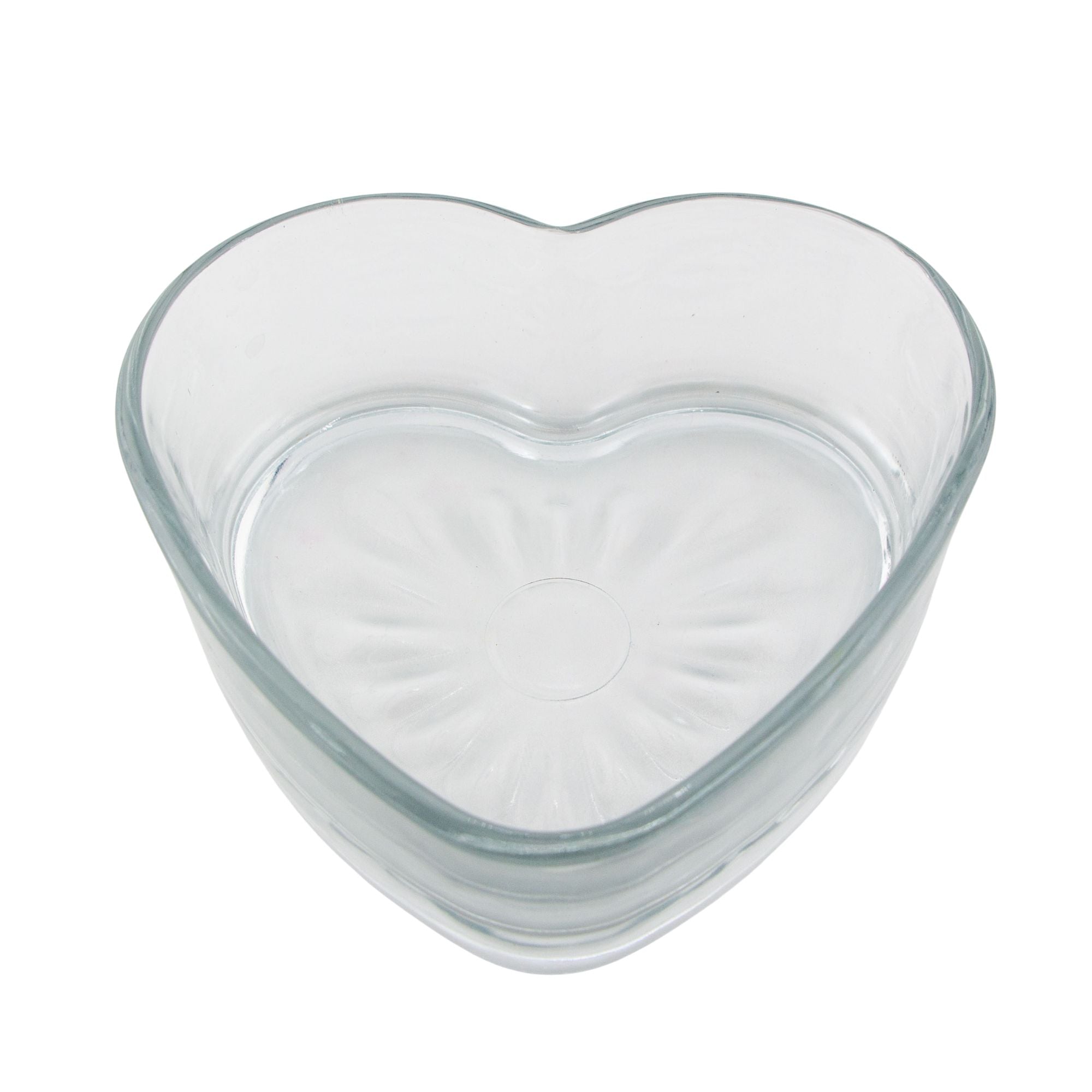 620ml - Corazon de Cristal para Velas - Frasco Transparente