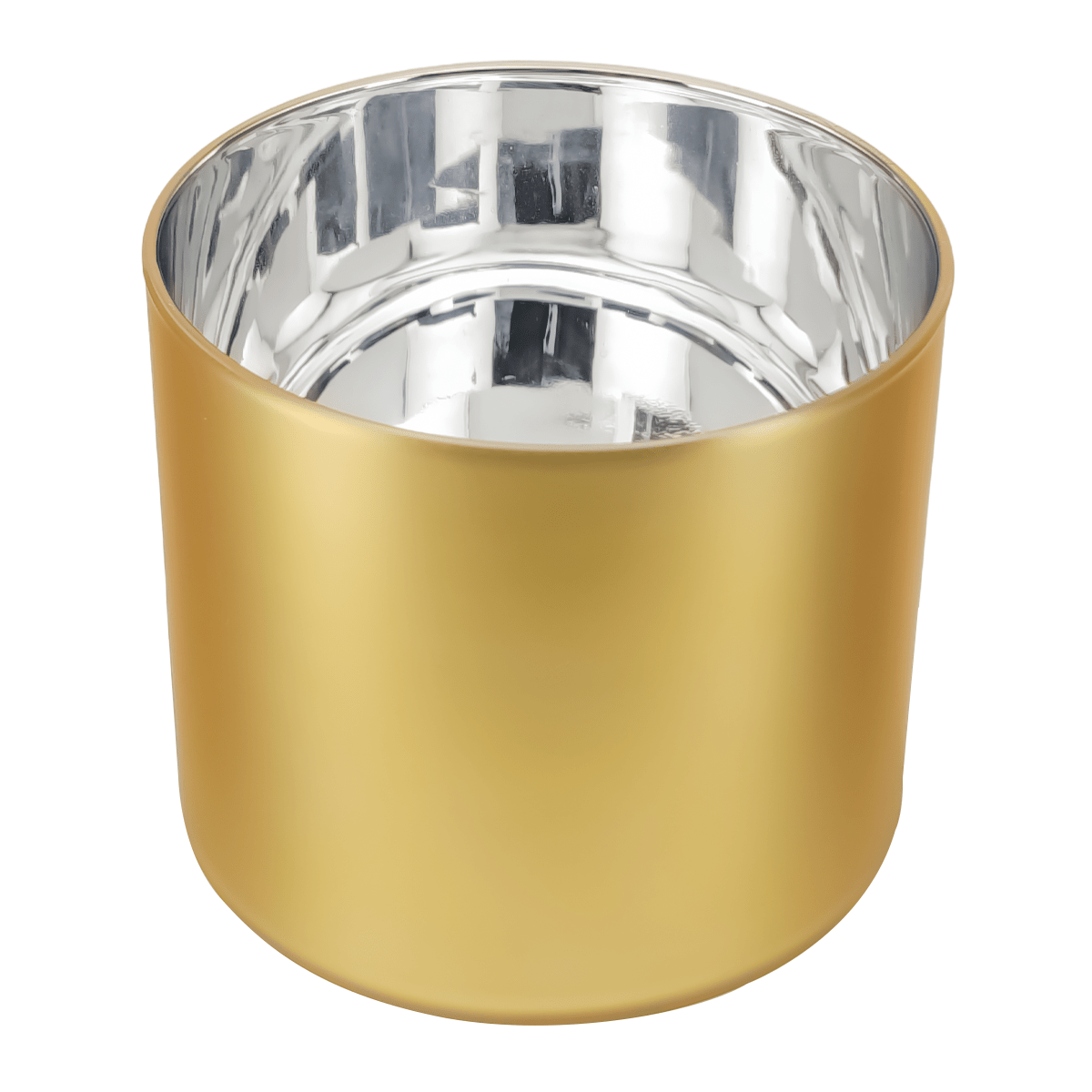 620ml - Mónaco Vaso de vidrio para velas - Inspirado en Bath Body Works® / White Barn® - Frasco Dorado Claro Mate / Metálico