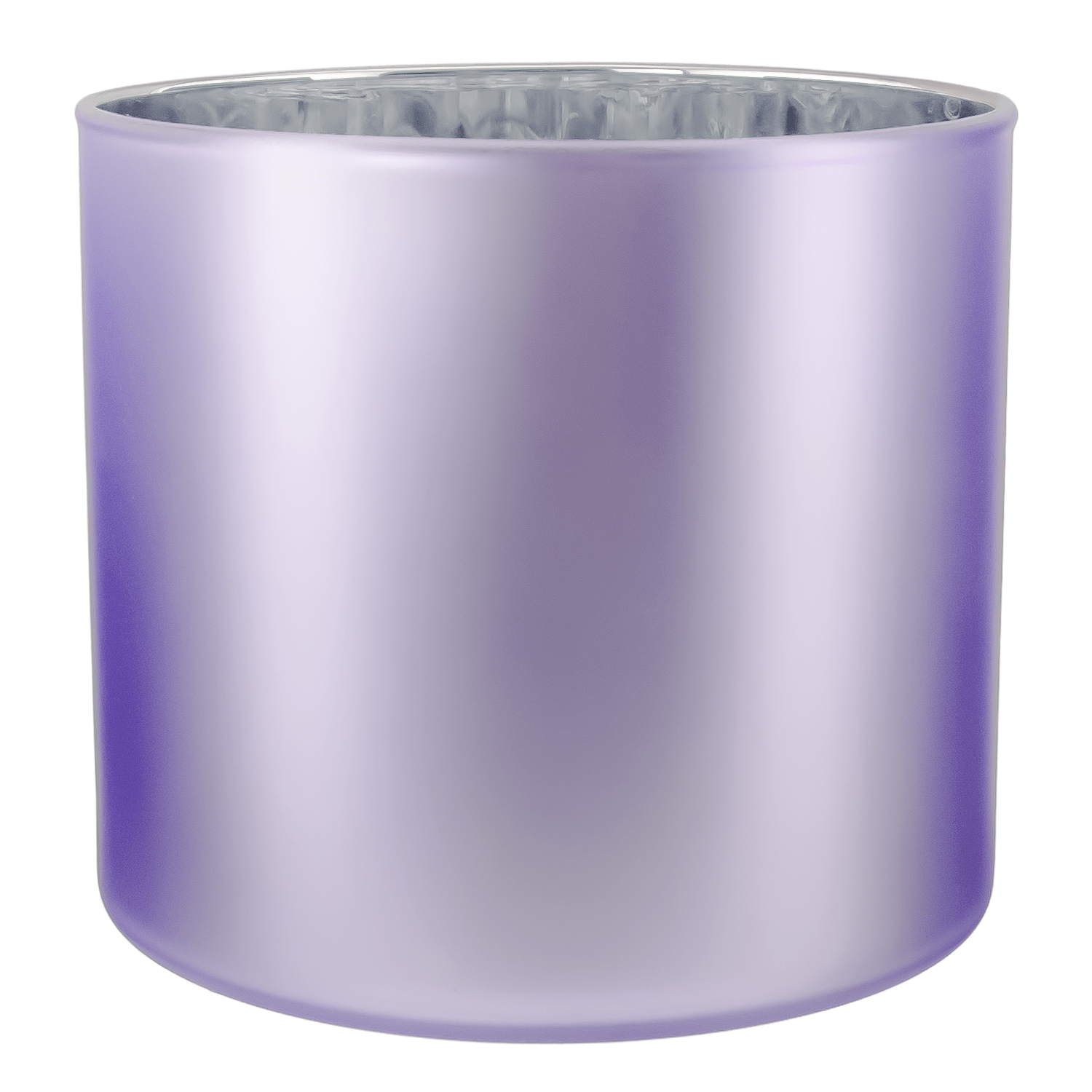 620ml - Mónaco Vaso de vidrio para velas - Inspirado en Bath Body Works® / White Barn® - Frasco Morado Claro Mate / Metállico