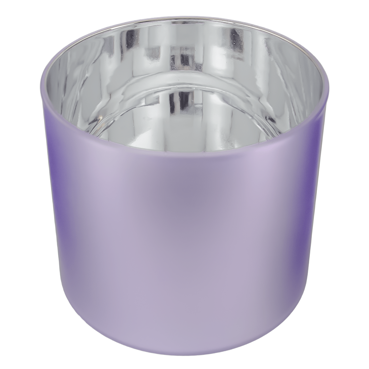 620ml - Mónaco Vaso de vidrio para velas - Inspirado en Bath Body Works® / White Barn® - Frasco Morado Claro Mate / Metállico