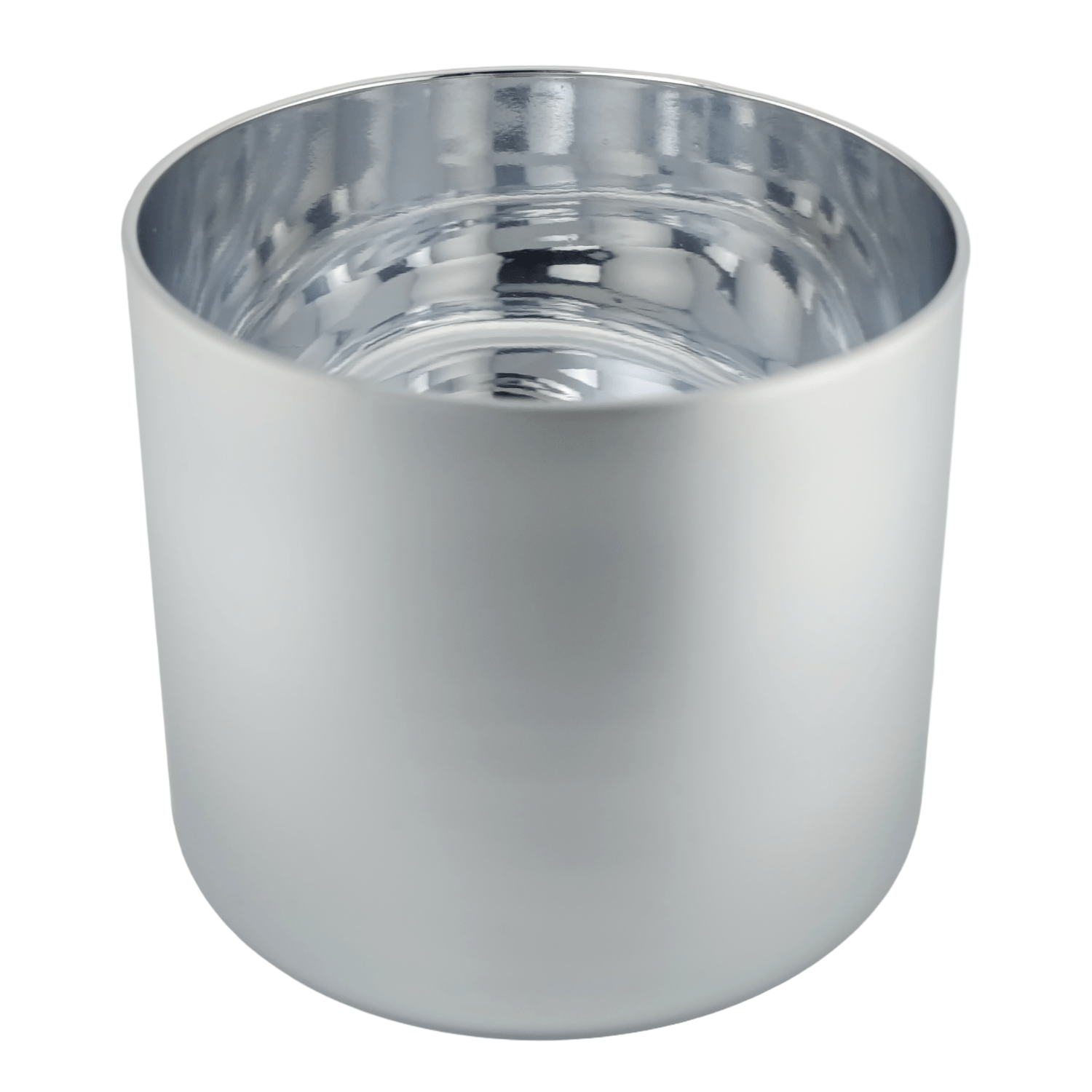 620ml - Mónaco Vaso de vidrio para velas - Inspirado en Bath Body Works® / White Barn® - Frasco Plata Mate / Metállico