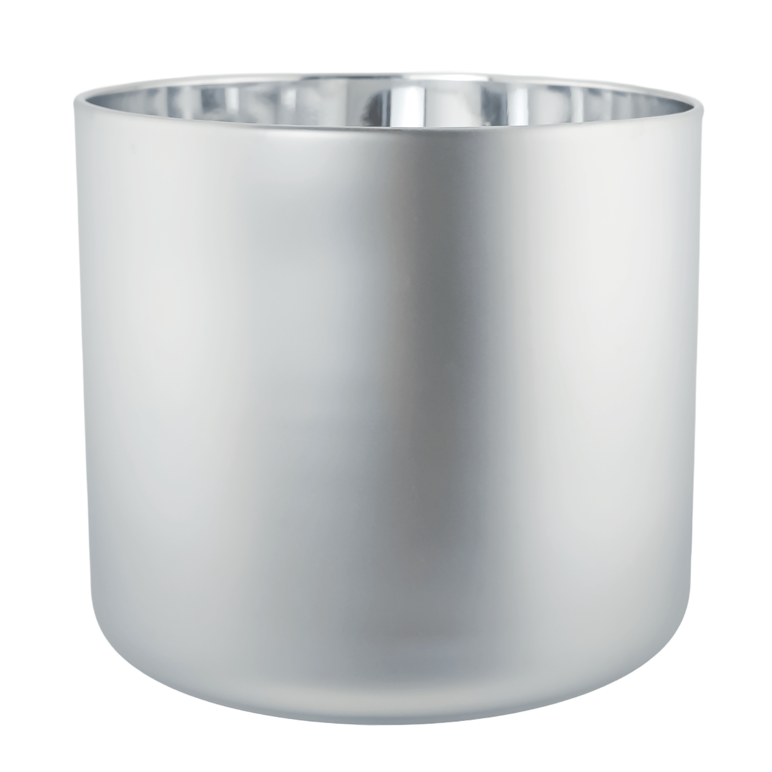 620ml - Mónaco Vaso de vidrio para velas - Inspirado en Bath Body Works® / White Barn® - Frasco Plata Mate / Metállico