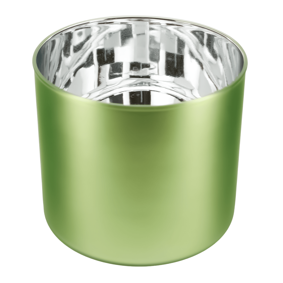 620ml - Mónaco Vaso de vidrio para velas - Inspirado en Bath Body Works® / White Barn® - Frasco Verde Mate /  Metalico