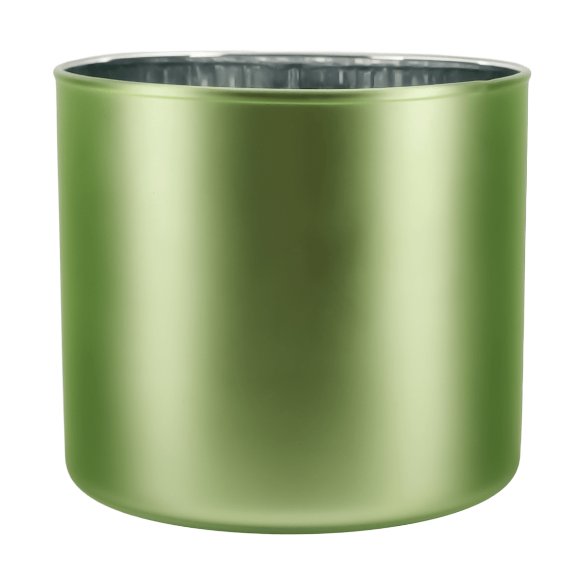 620ml - Mónaco Vaso de vidrio para velas - Inspirado en Bath Body Works® / White Barn® - Frasco Verde Mate /  Metalico