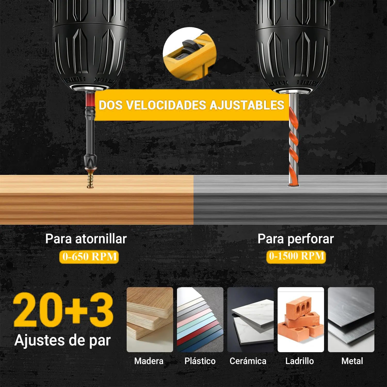 Rotomartillo Taladro, Esmeril Angular Y Destornillador 3pzs