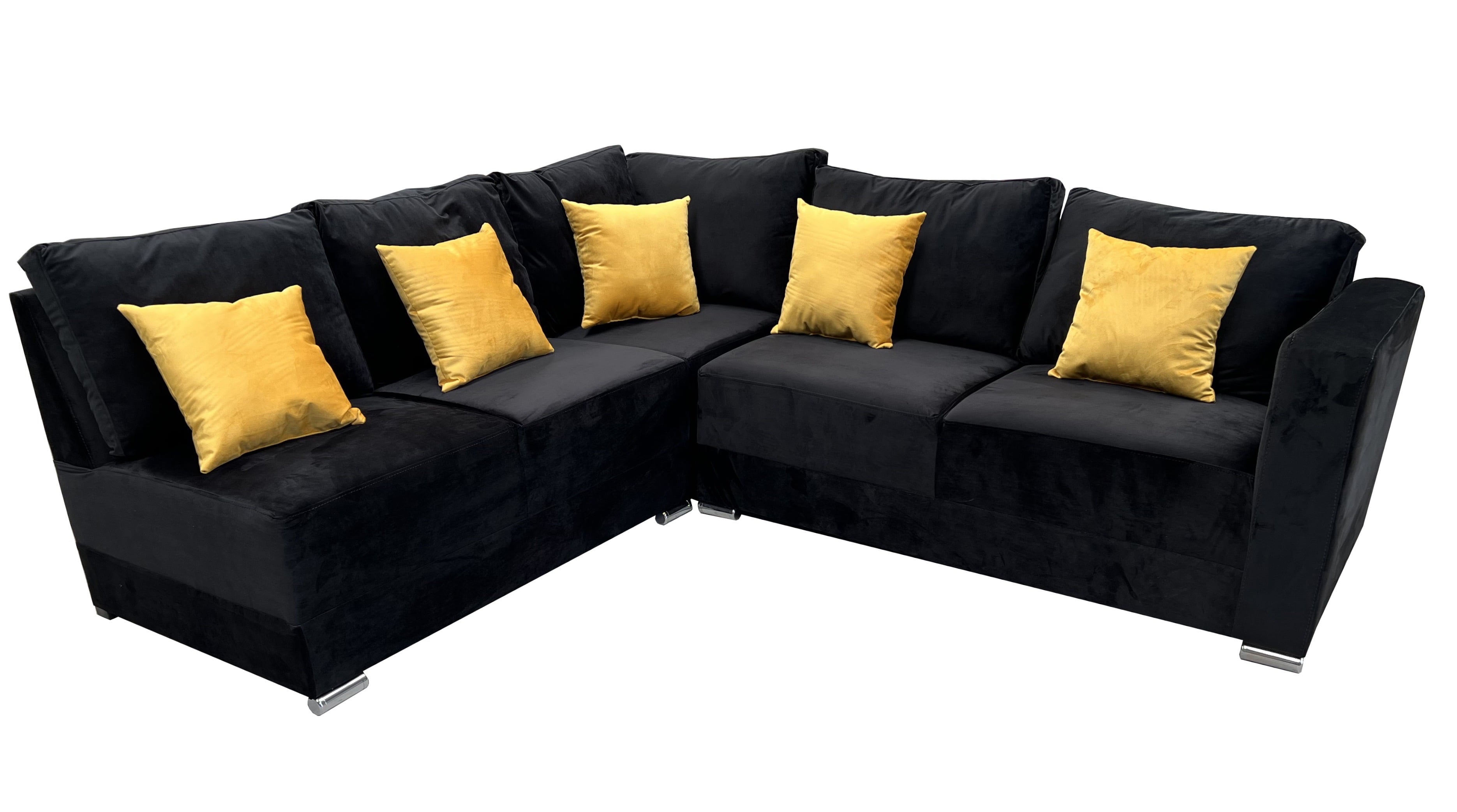 Sala esquinera Tempo 215 x 255 cm Gris Oxford EL BAZAR STORE Sala en esquina