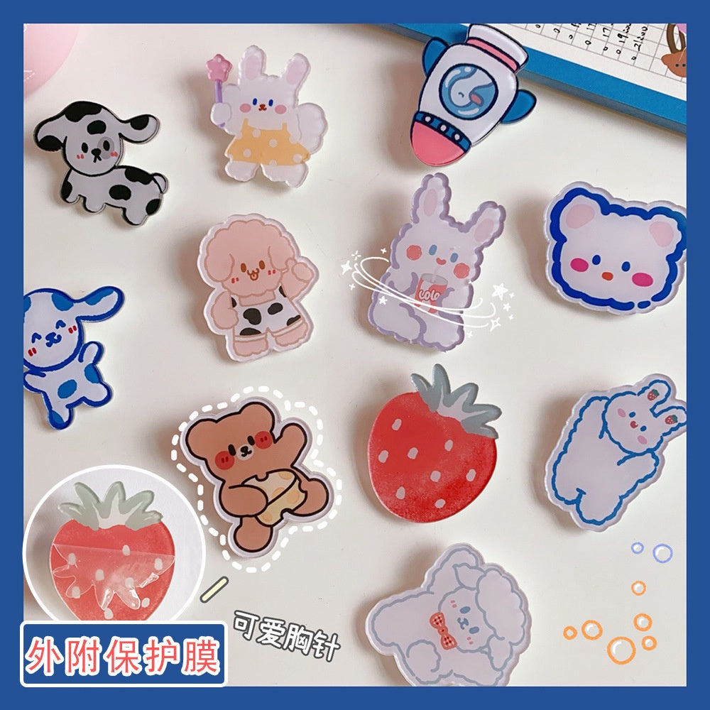 Broche Acrílico De Dibujos Animados