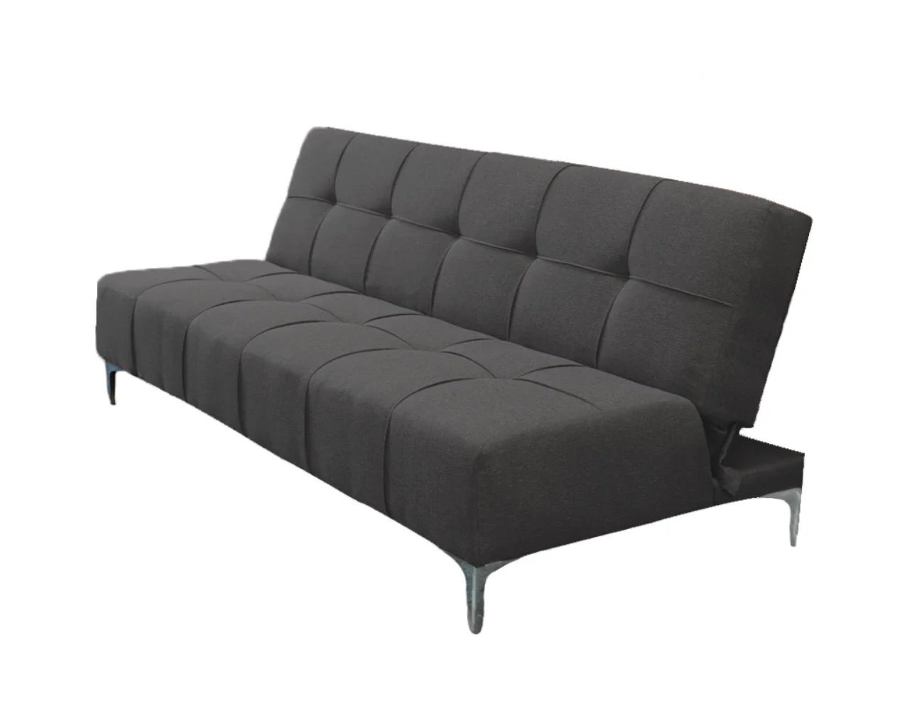 Sofá Cama Reclinable New York Lino Gris Oxford Futon 3 Posiciones, El Bazar Store